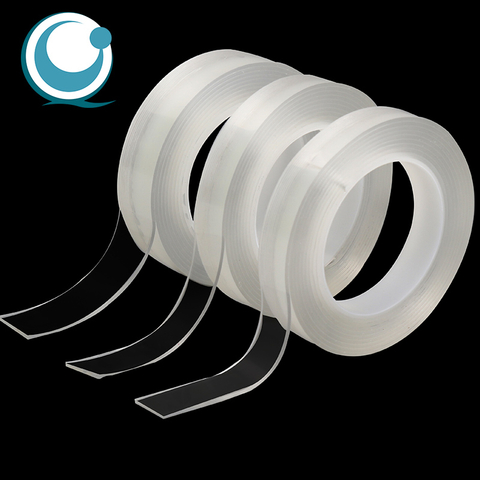 1 مللي متر شريط أكريليك مزدوج الجوانب شفاف لاصق قوي نانو قابل لإعادة الاستخدام تصاعد أبو بريص الشريط للمنزل مكتب سيارة الديكور